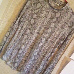 Maurices Snake Skin Pattern Long Sleeve Shirt